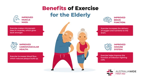 Infographic on the Benefits of Exercise for the Elderly 